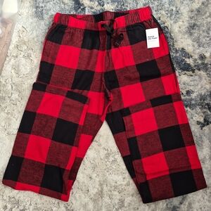 Old Navy Red and Black Plaid Pajama Pants